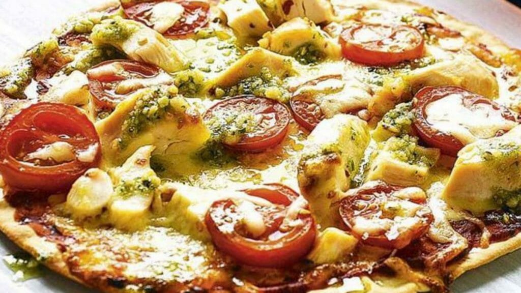 Pizza Poulet Pesto Gourmandise Recette Facile