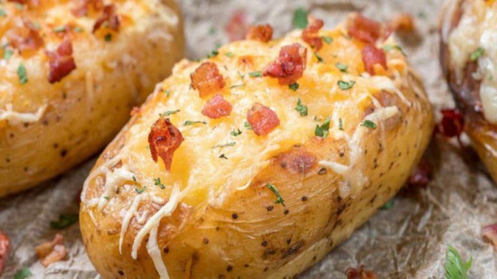 Pommes de terre farcies à la cancoillotte et au jambon Un régal