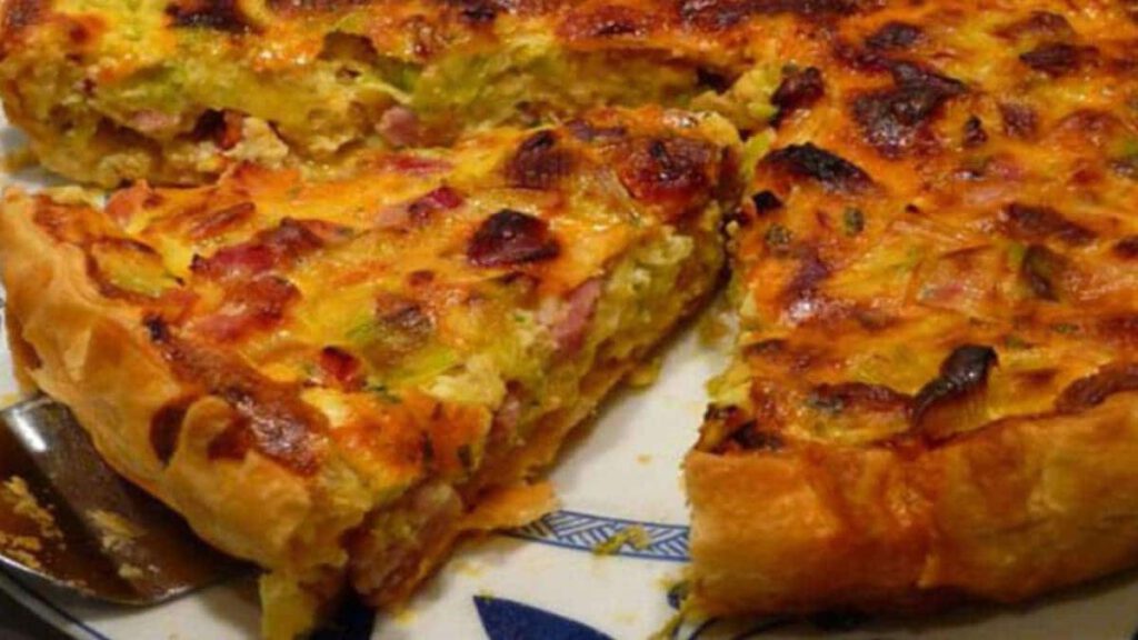 Quiche Légère Aux Poireaux Et Au Jambon - Recette Facile