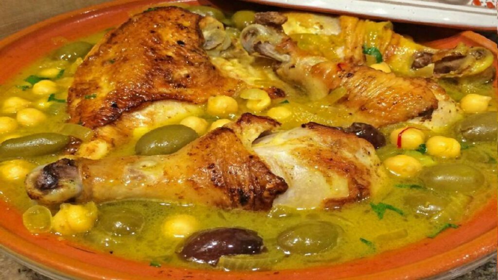 Tajine de poulet aux olives et au citron confi Recette Facile