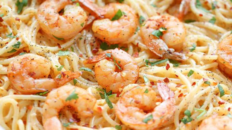 Spaghetti Aux Crevettes Et Beurre Lail D Licieux Recette Facile